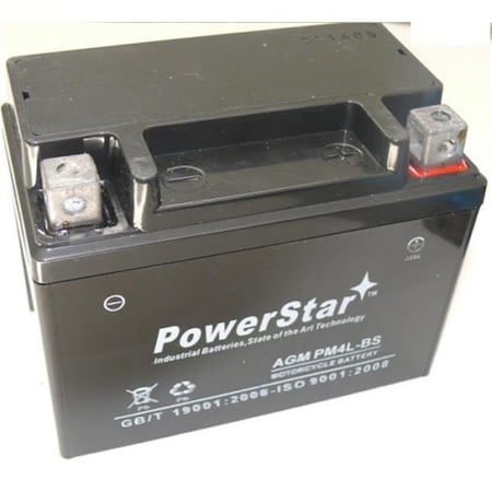 PowerStar PM4L-BS-F120010W Scooter Battery For Honda 50cc SA50 Elite LX S SR 1994 Plus Charger